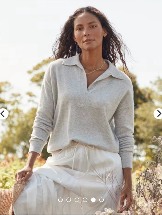 Sweaters - Garnet Hill Essential 100% Cashmere Polo Sweater